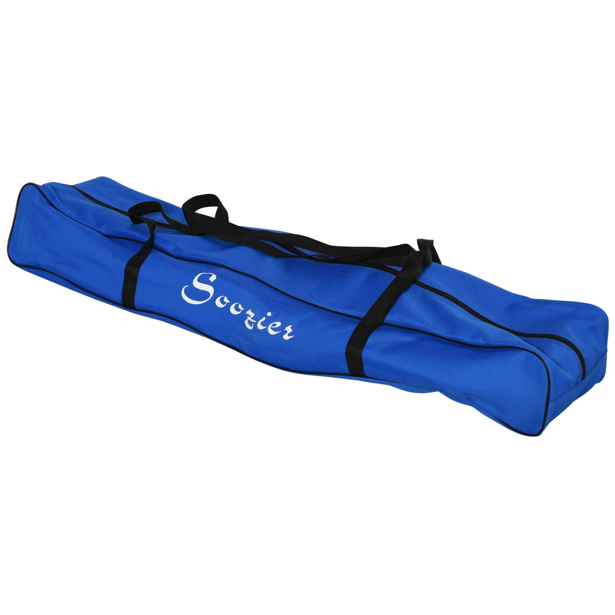 Alt View 8. Soozier - 7.5x7ft Baseball Catcher Net Set, Ball Caddy, Portable Pitching Net for Hitting, Batting, Blue - Blue.