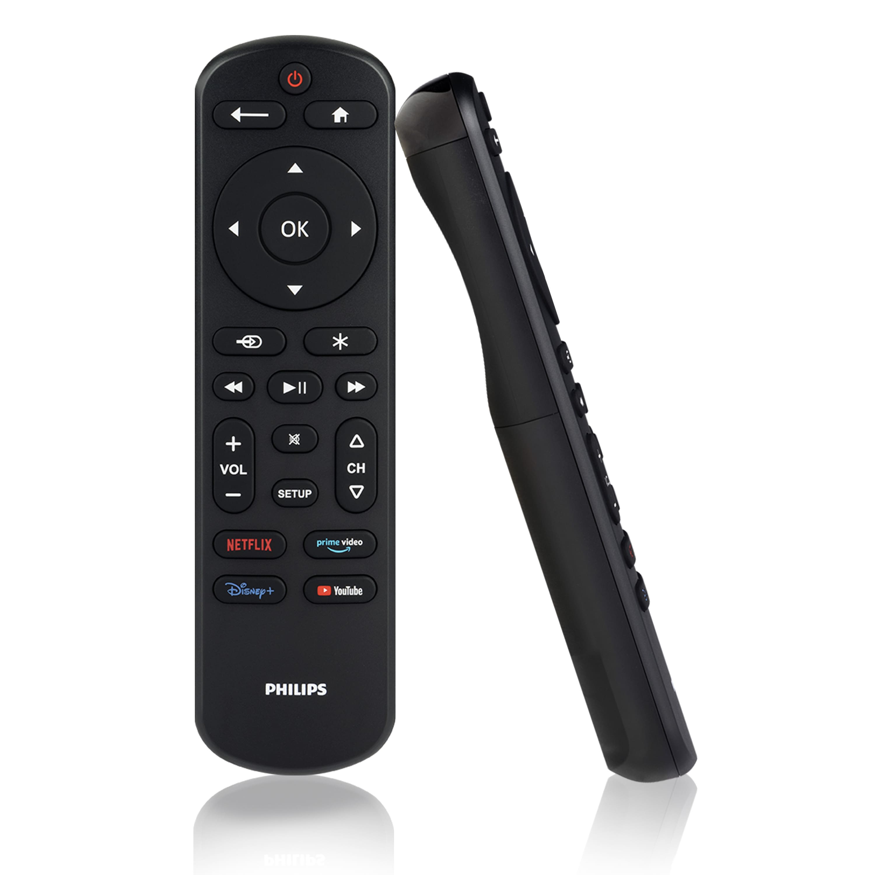 Philips - One-Touch Streaming Remote Control - Black - Front_Zoom