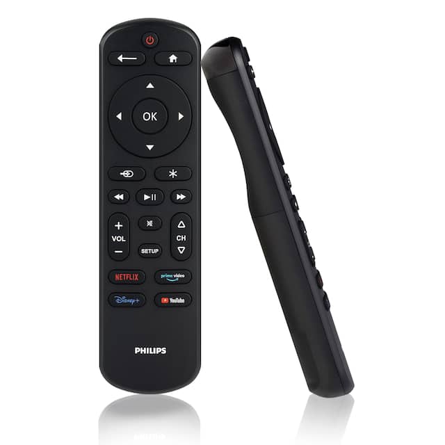 Philips - OneTouch Universal Remote Control for Samsung Smart TV, LG, Sony, VIZIO, Fire TV, Roku TV, Remote Replacement - Black