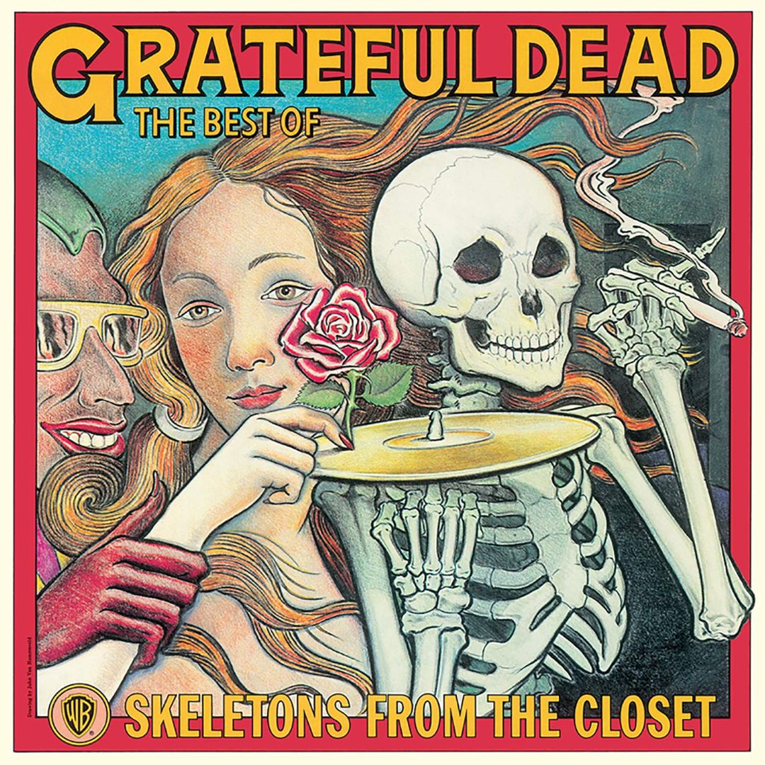 Vinyl LP Record Framed and Ready to Hang Grateful Dead Music Gift Display,Music Wall Art Skeletons From The Closet