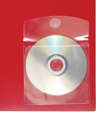 Front. Cardinal - HOLDit Adhesive Holders for CD, Clear Vinyl, 10/Pack - Clear.
