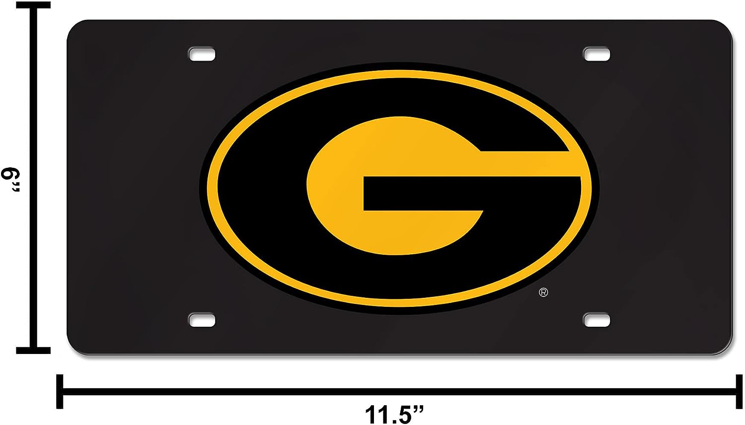 Alt View 3. Rico Industries - Grambling State Tigers Black Mirrored Laser Cut License Plate Laser Tag - Multi.