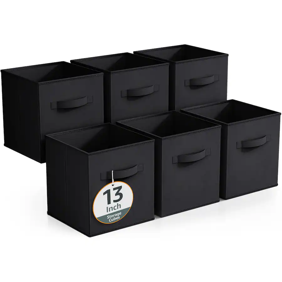 Storage File Cube Sorbus Fabric Storage Cubes 6 Foldable Storage Bins for Organizing ...