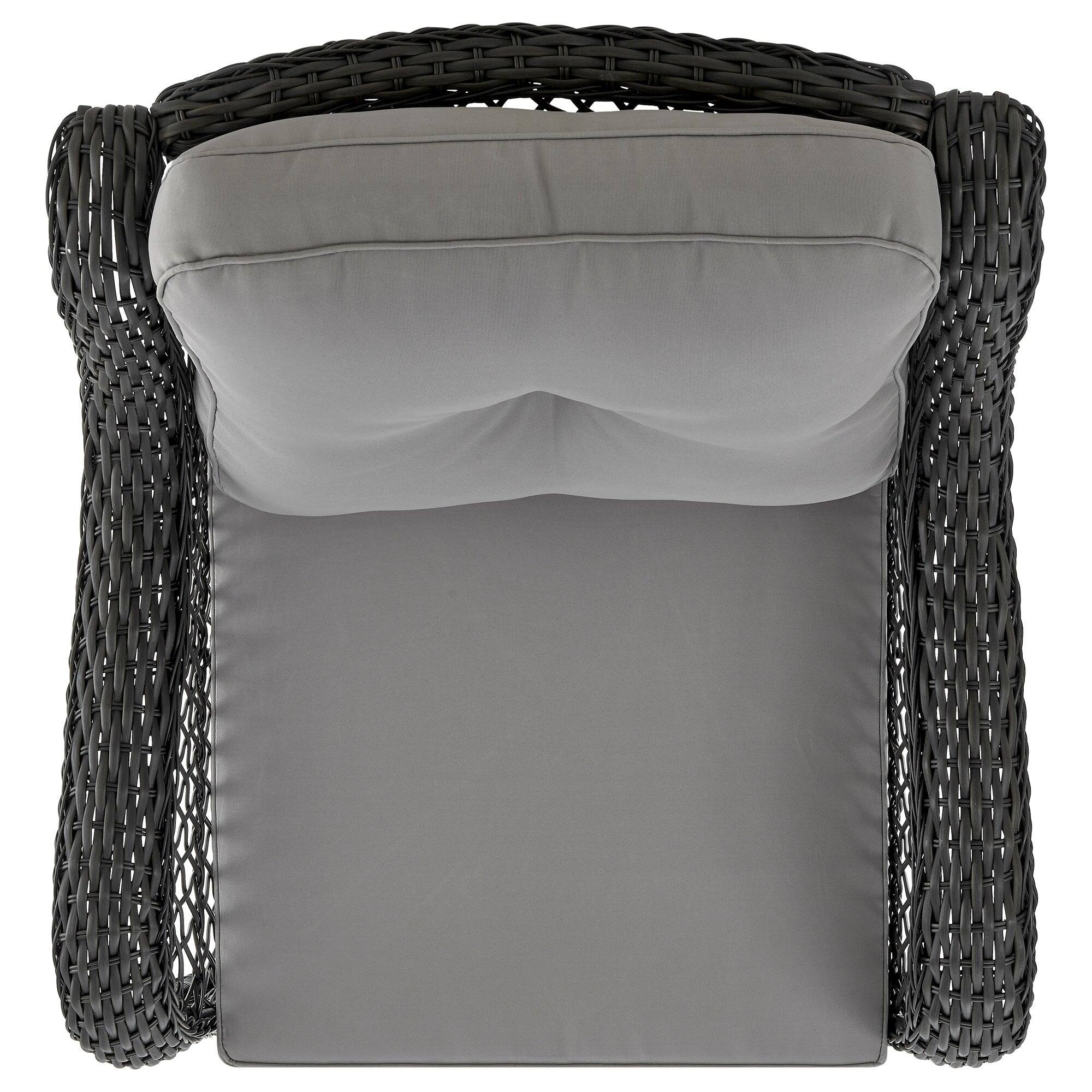 Alt View 4. Manhattan Comfort - Fruttuo Traditional 3-Piece Patio Conversation Set - Gray.