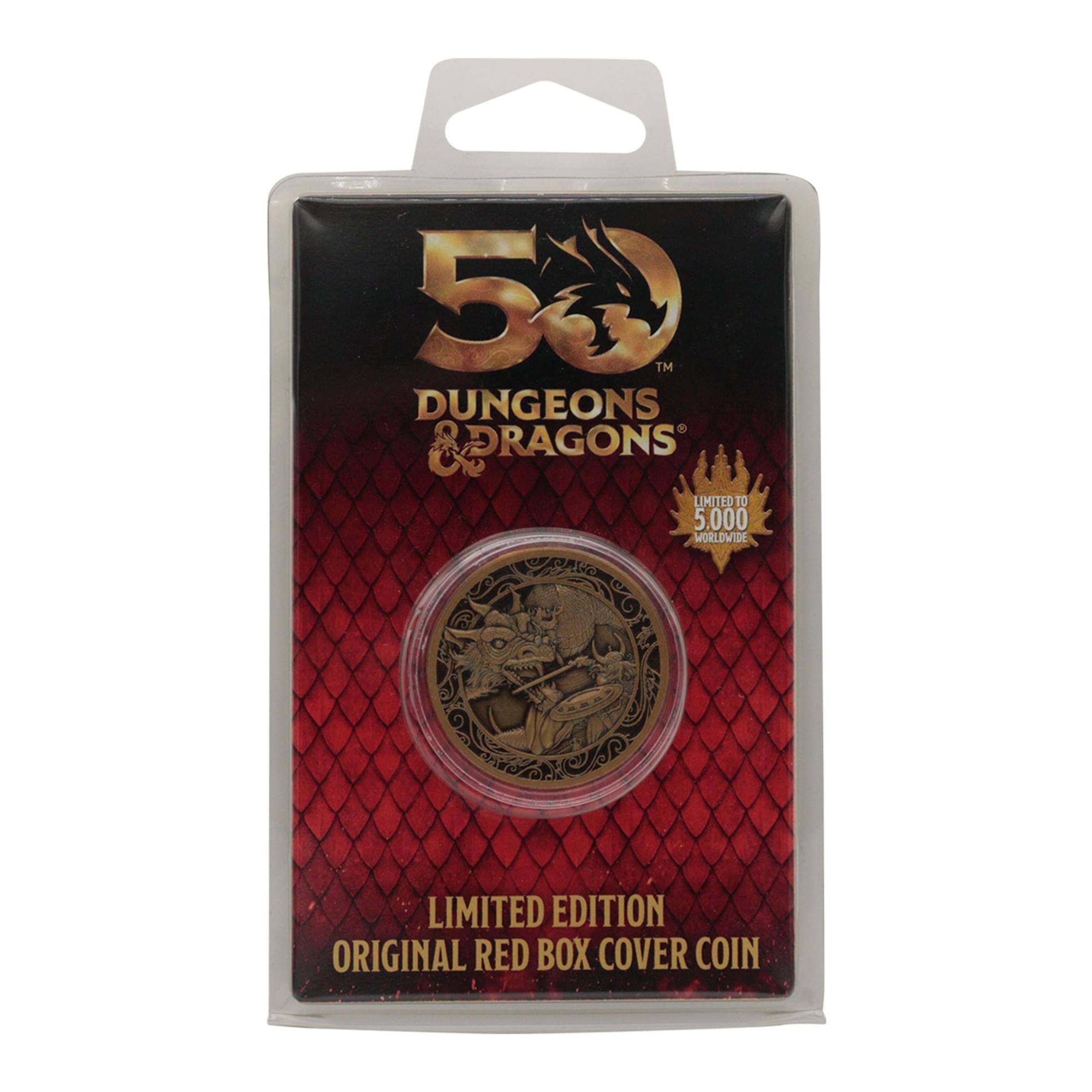 50™ Dungeons & Dragons Limited Edition Original Red Box Cover Coin  
Limited to 5,000 Worldwide