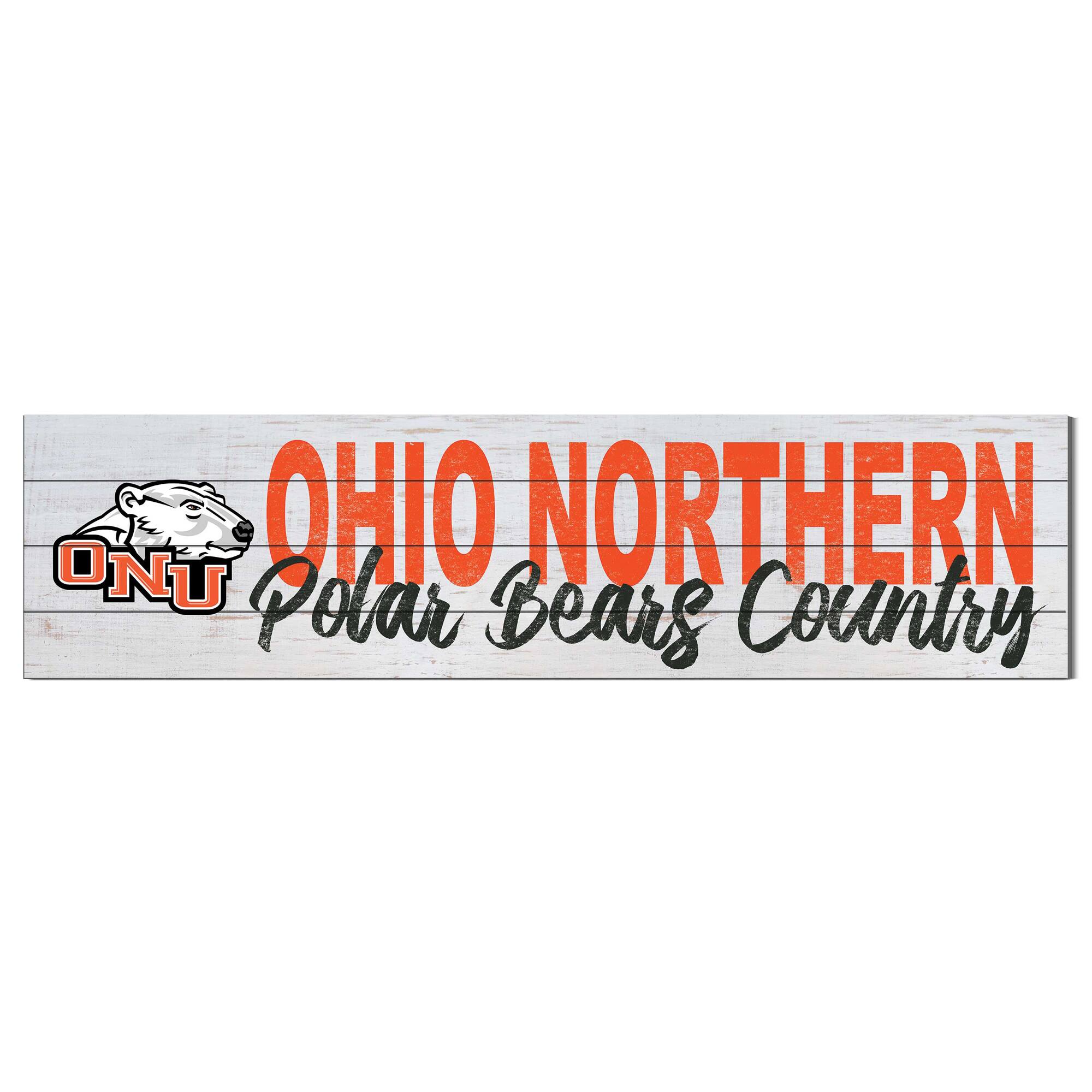 Ohio Northern Polar Bears 40'' x 10'' Logo Sign