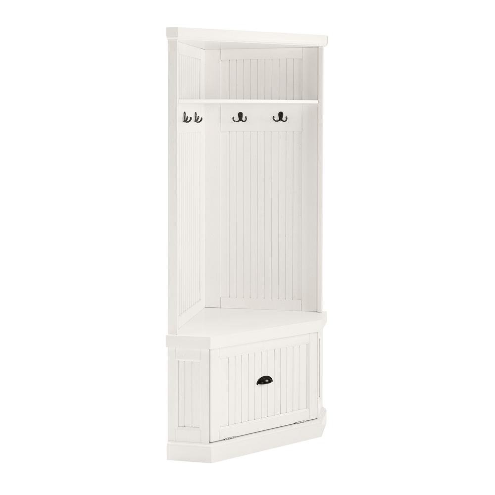 Alt View 2. Crosley Furniture - Seaside Corner Hall Tree - White.