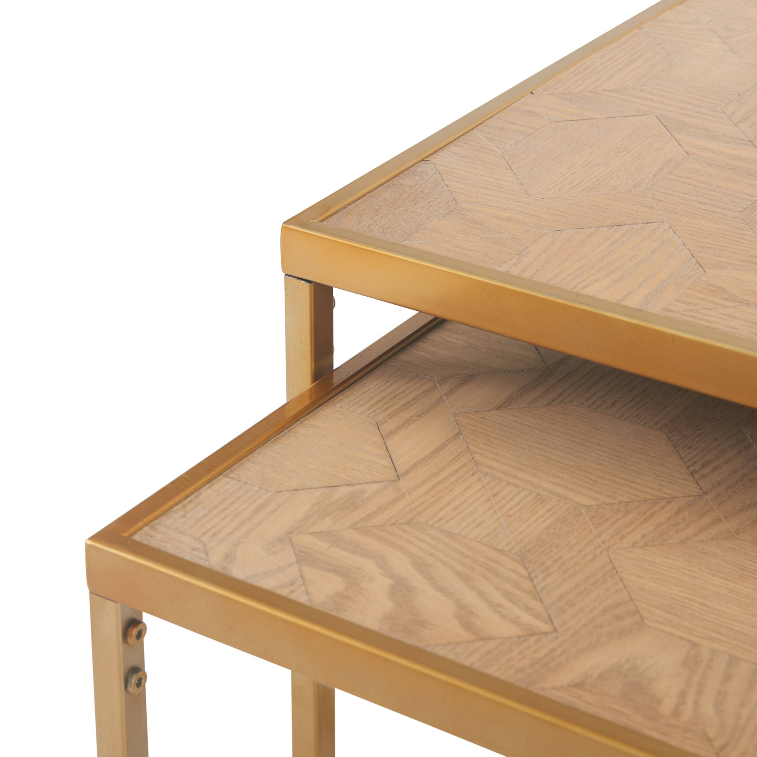 Alt View 13. Finch - Friedman Nesting Accent Tables Set of 2 - Gold.