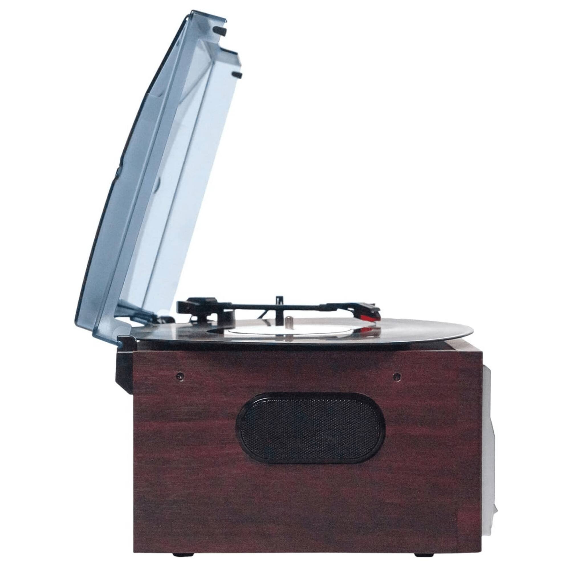 Alt View 4. Victor Audio - Cosmopolitan 8-in-1 Turntable Music Center with Bluetooth, USB & Cassette - Espresso.