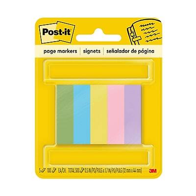 Post-it  
page markers | signets | señalador de página  

5 EA / CH  
TOTAL 500 EA / CH  

1 PULG (2.54 cm)  
3M