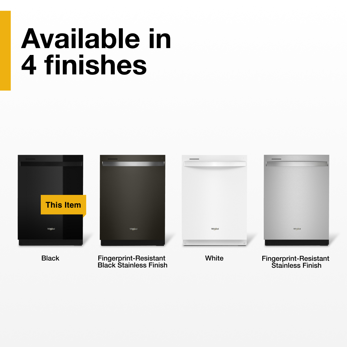 Available in 4 finishes

This Item - Black

Black
Fingerprint-Resistant Black Stainless Finish
White
Fingerprint-Resistant Stainless Finish