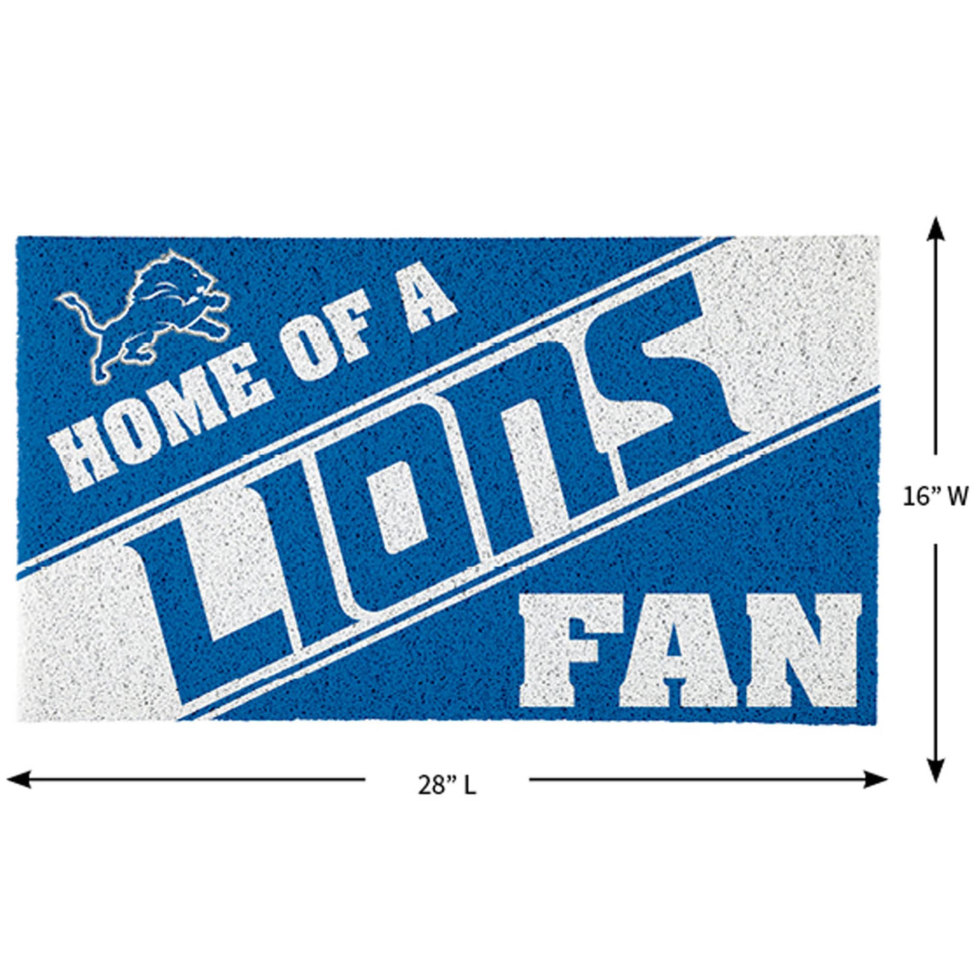 A Home of a Lions Fan 16" W 28" L