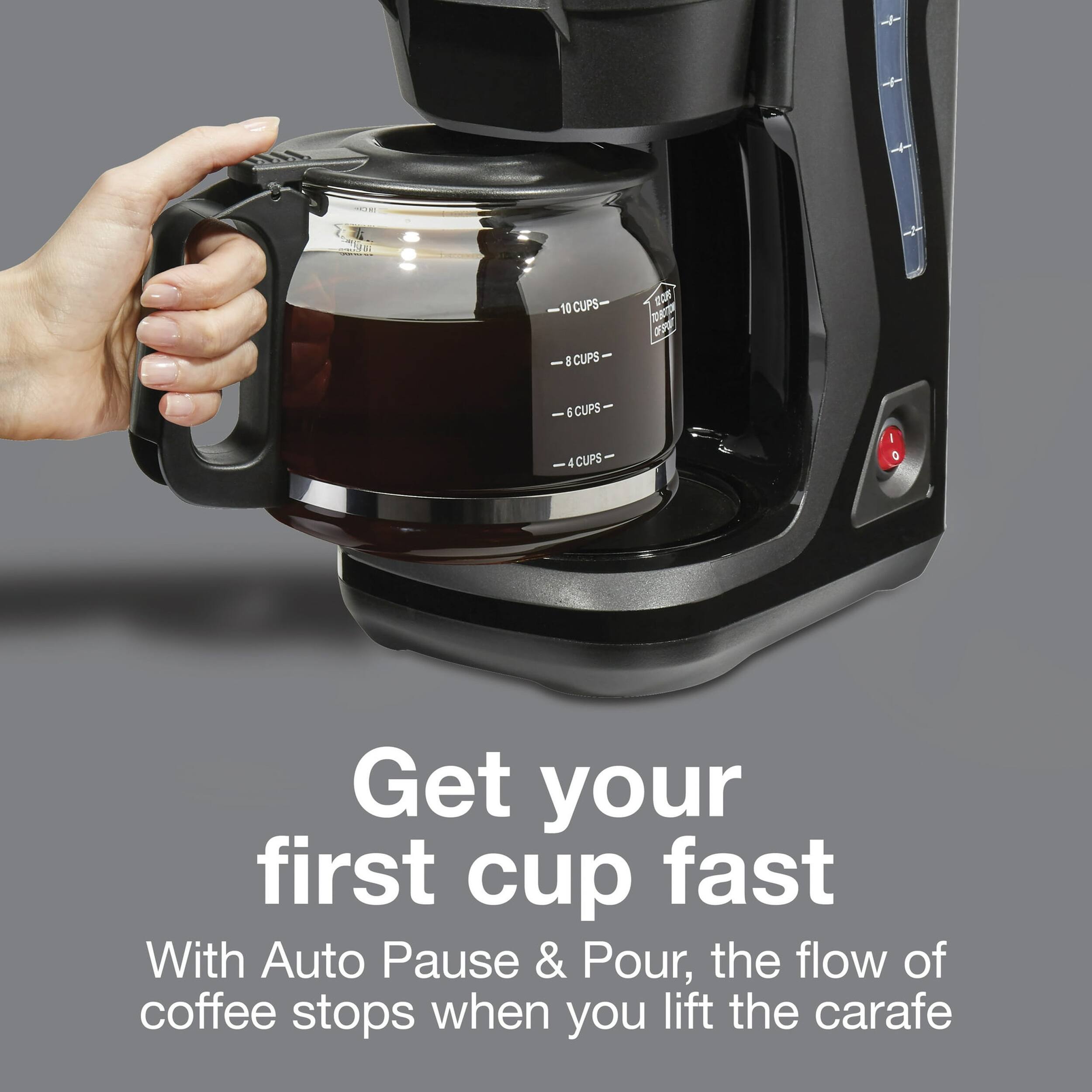 NVA 10CUPS 13 8CUPS 6CUPS 4 CUPS - O Get your first cup fast With Auto Pause & Pour, the flow of coffee stops when you lift the carafe