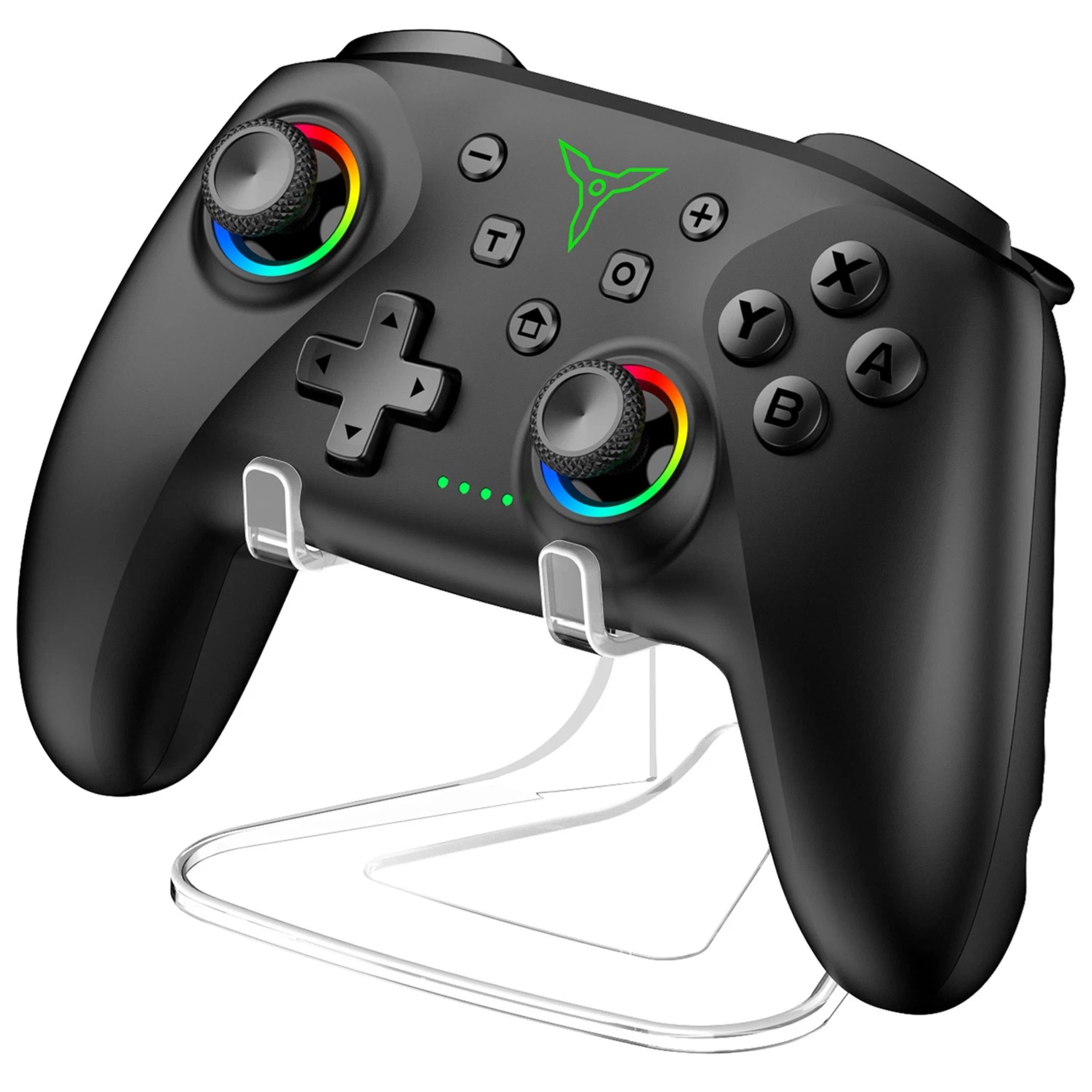 Front. Kitcheniva - SW2 Wireless Pro Bluetooth Controller For Nintendo Switch Pro Controller - Black.