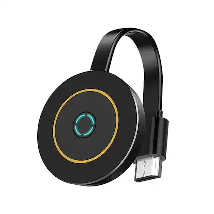 Front. Topteng - G10 True 4K Wireless Display Receiver - Miracast/AirPlay/DLNA, Plug & Play for iPhone/Android/PC to TV/Projector - Black.