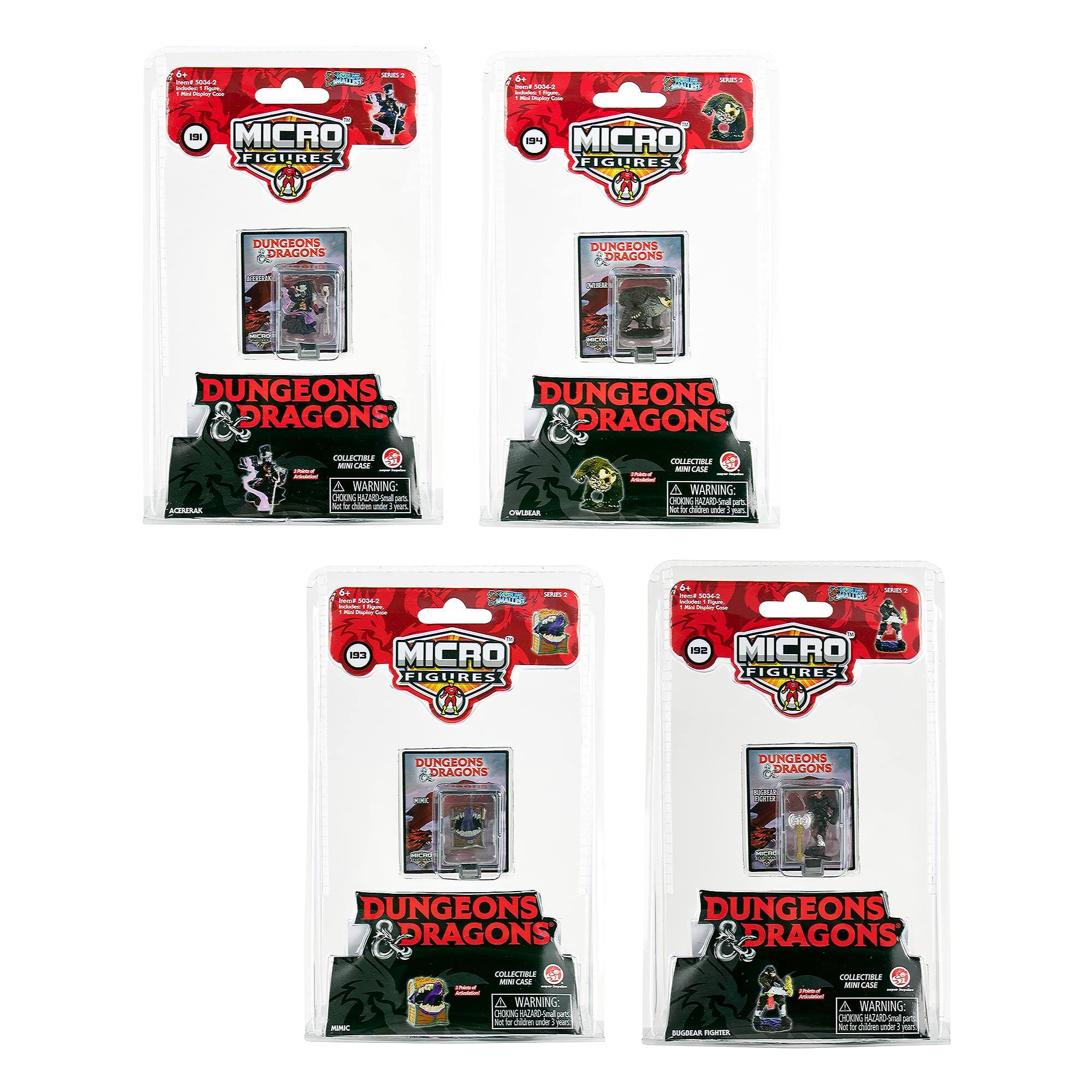 MICRO FIGURES  
DUNGEONS & DRAGONS  
COLLECTIBLE MINI CASE  

WARNING: CHOKING HAZARD - Small parts. Not for children under 3 years.  

10348  
50048  
10349  
50049  
10350  
50050  
10351  
50051  

SERIES 2  

MICRO FIGURES  
DUNGEONS & DRAGONS  
COLLECTIBLE MINI CASE  

WARNING: CHOKING HAZARD - Small parts. Not for children under 3 years.  

10348  
50048  
10349  
50049  
10350  
50050  
10351  
50051  

SERIES 2