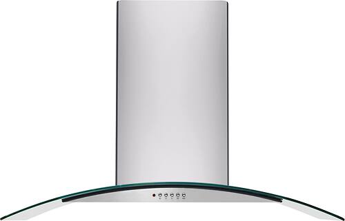 Frigidaire - 30 inches - Externally Vented & Recirculating - Wall Range Hood - Stainless Steel/Glass