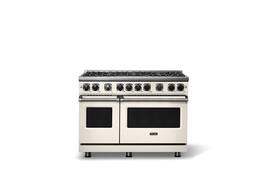 Viking - 48"W. 7.3 Cu. Ft. Freestanding Sealed 8 Burner Gas Range - Pure White - Pure White