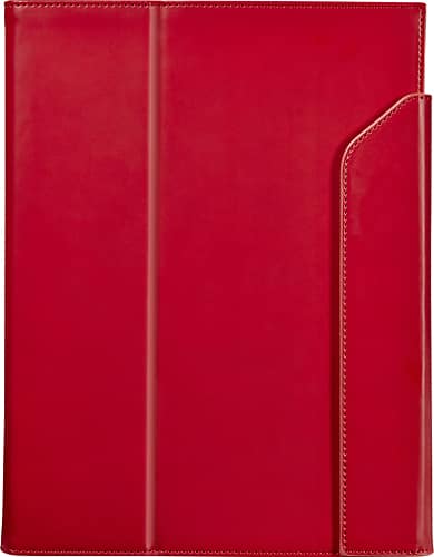 Front. Insignia™ - Rotating Folio Case for Apple® iPad® Air - Red.