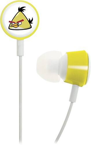 Front Standard. Gear4 - Angry Birds Tweeters Earbud Headphones - Yellow.
