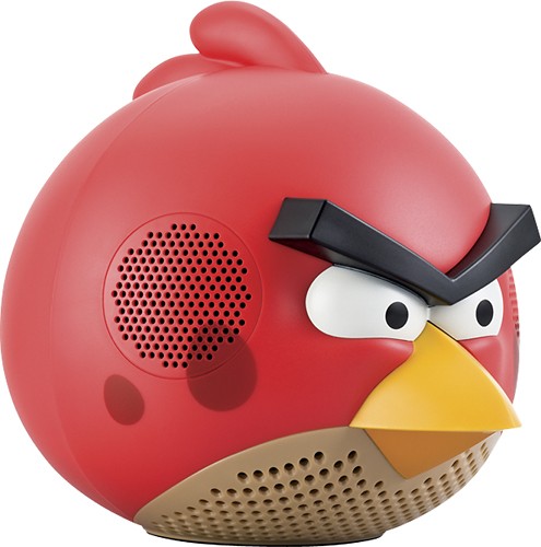  Gear4 - Red Bird Speaker for Most Music Players, Mobile Phones and Tablets - Red