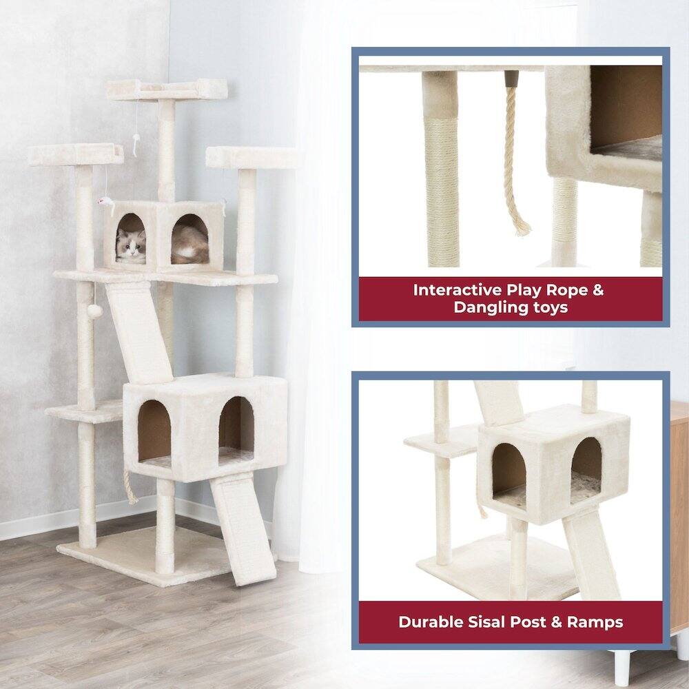 Interactive Play Rope & Dangling toys  
Durable Sisal Post & Ramps