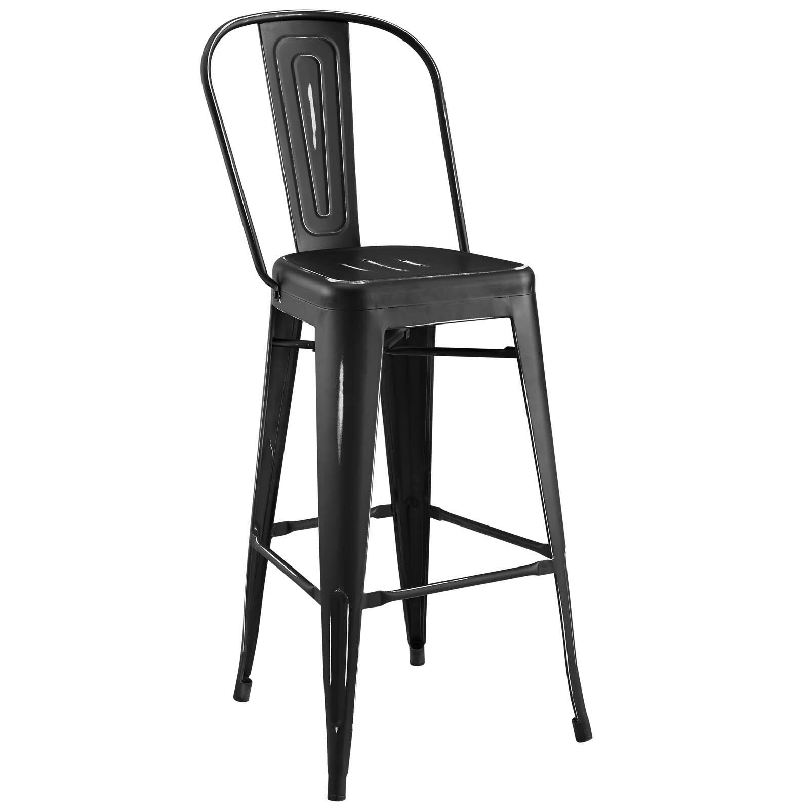 Angle. Modway - Promenade Bar Side Stool by Modway - Black.