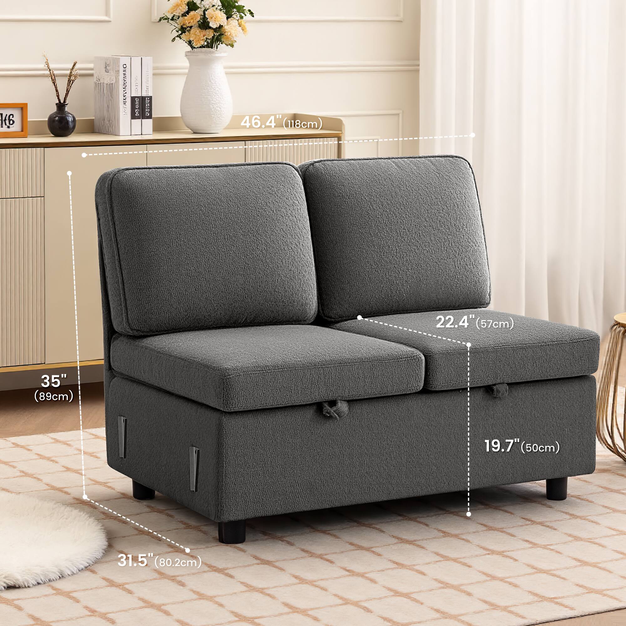 1(6 NMAO CN MIC : IBMCC  
46.4" (118cm)  
22.4" (57cm)  
35" (89cm)  
19.7" (50cm)  
31.5" (80.2cm)