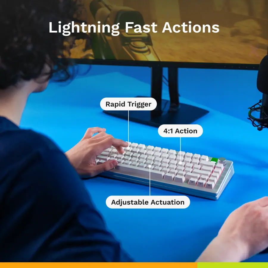 Lightning Fast Actions: Rapid Trigger 4:1 Action Adjustable Actuation