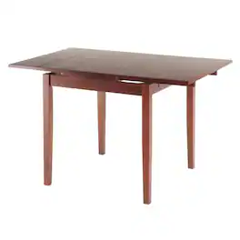 FurniFact - Expandable Dining Table – Square Dining Table with Leaf Extension - Walnut