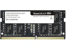 Team Group - Team Elite 16GB 260-Pin DDR4 SO-DIMM DDR4 3200 (PC4 25600) Laptop Memory Model TED416G3200C22-S01