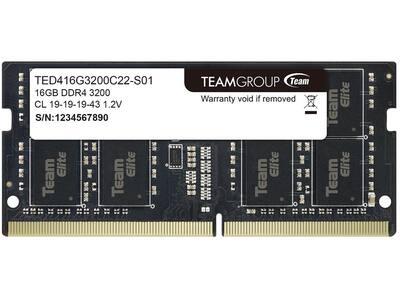 Team Group Team Elite 16GB 260 Pin DDR4 SO DIMM DDR4 3200 (PC4 Team Group Team Elite 16GB 260 Pin DDR4 SO DIMM DDR4 3200 (PC4