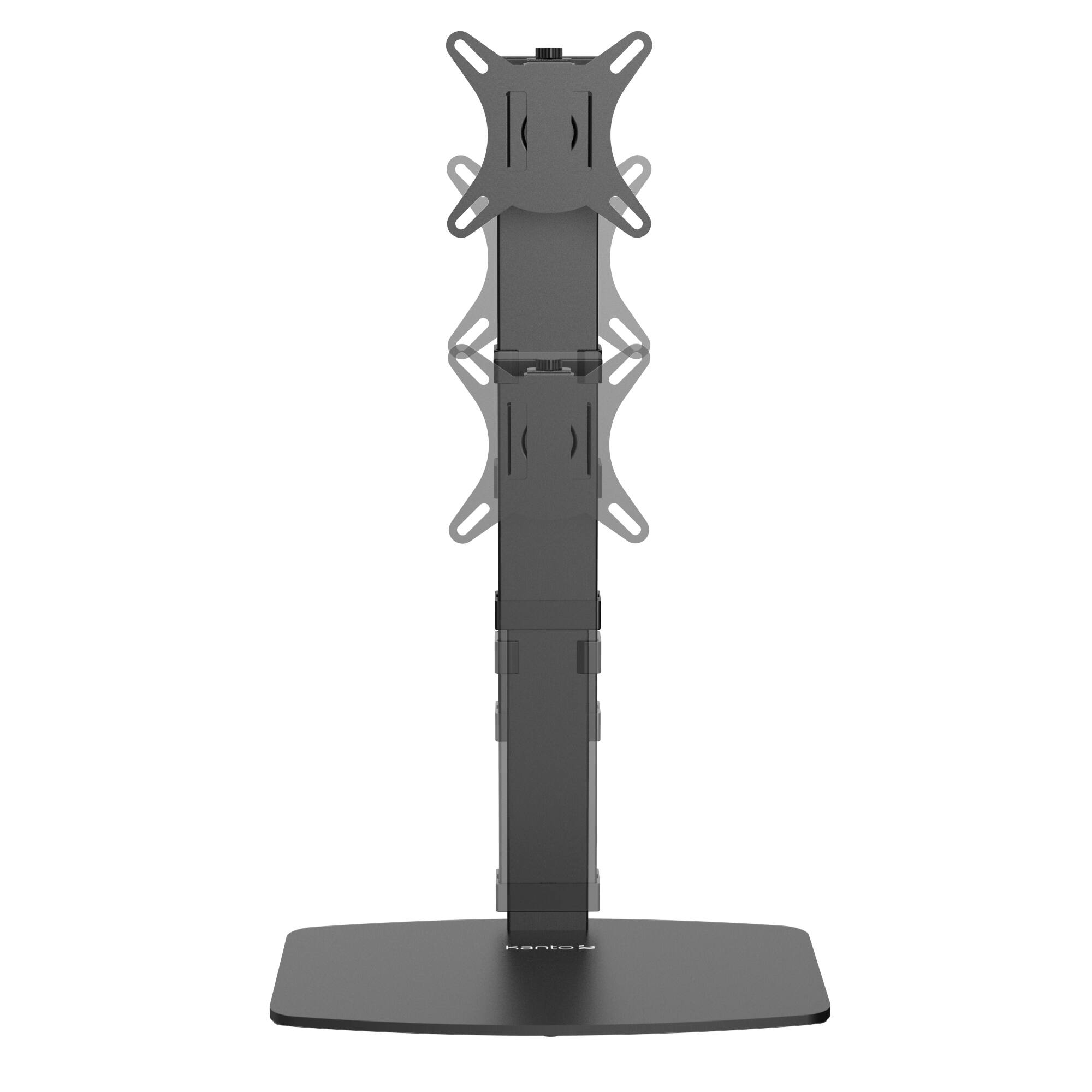 Alt View 2. Kanto - Universal Height Adjustable Desktop Monitor Stand for 17" - 32" Monitors - Black.