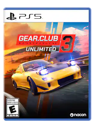 PS5™ GEAR.CLUB 3 UNLIMITED
EVERYONE ENFANTS et ADULTES E
ESRB
nacon - E (Everyone)