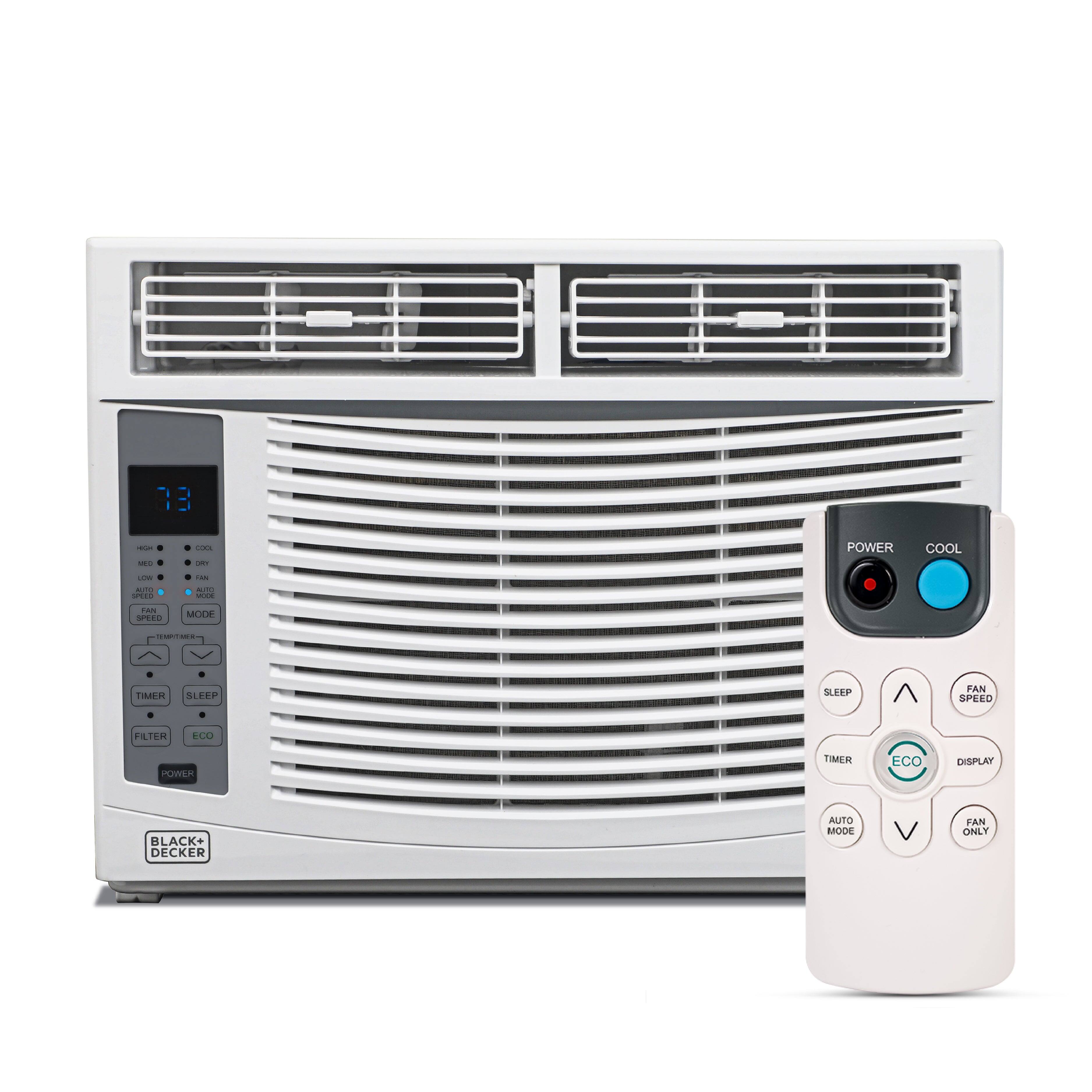 Black+Decker - Window Air Conditioner 6,000 BTU, AC Window Unit Cools Up to 250 Square Feet - White