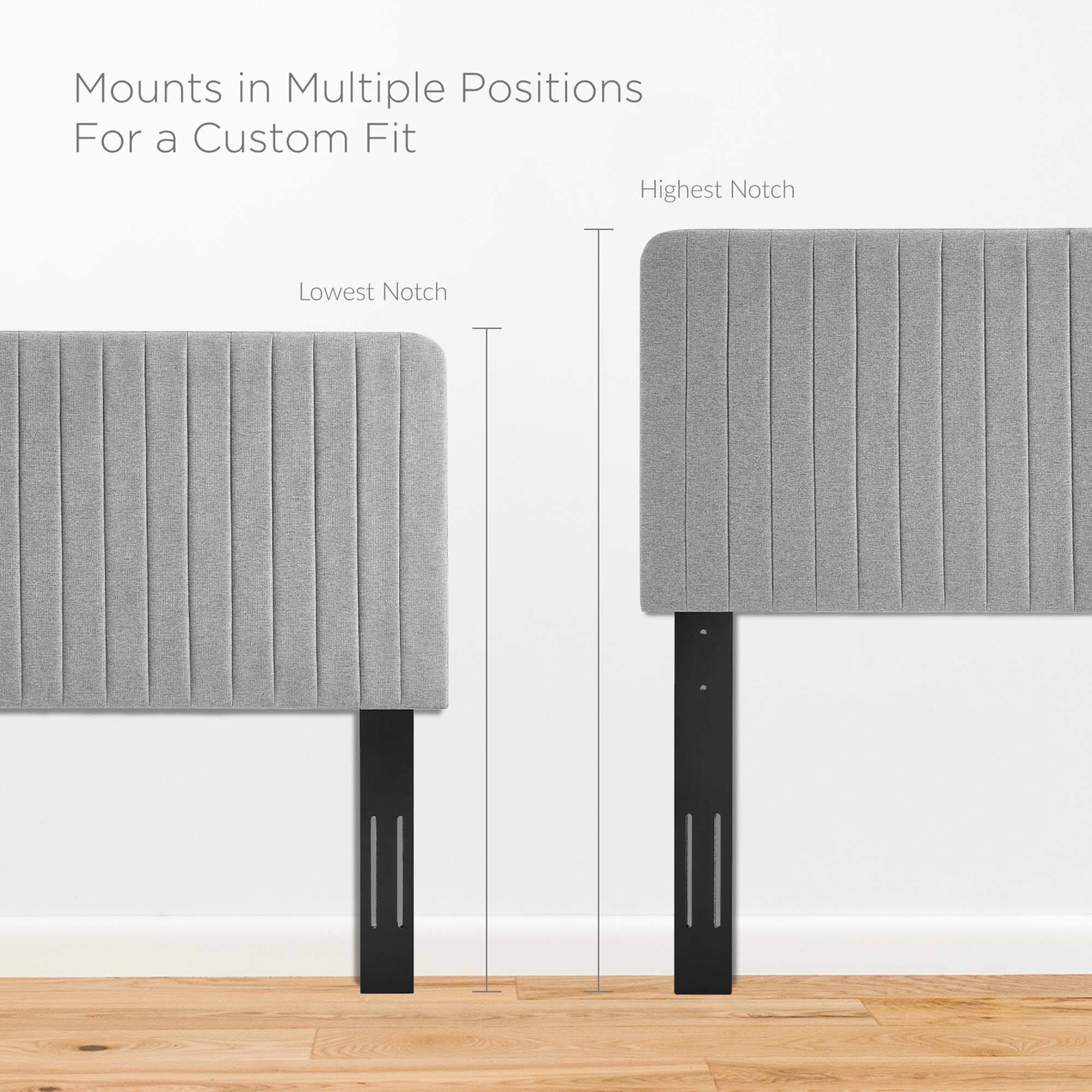 Mounts in Multiple Positions  
For a Custom Fit  

Lowest Notch  
Highest Notch