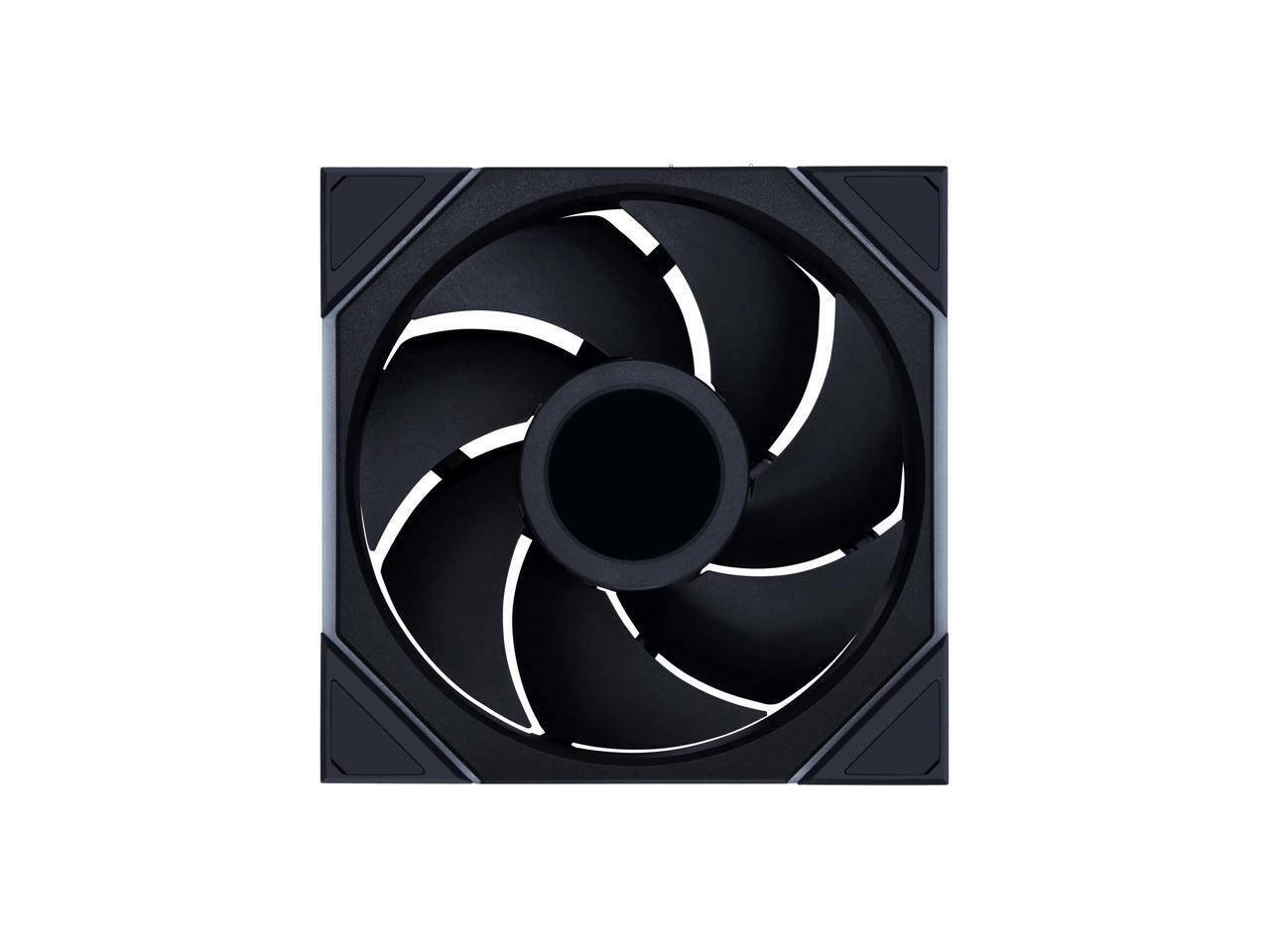 Left. Lian Li - Lian Li UNI Fan TL LCD Wireless 140mm ARGB FDB Single Pack Black (14TLLCD1W1B) - Black.