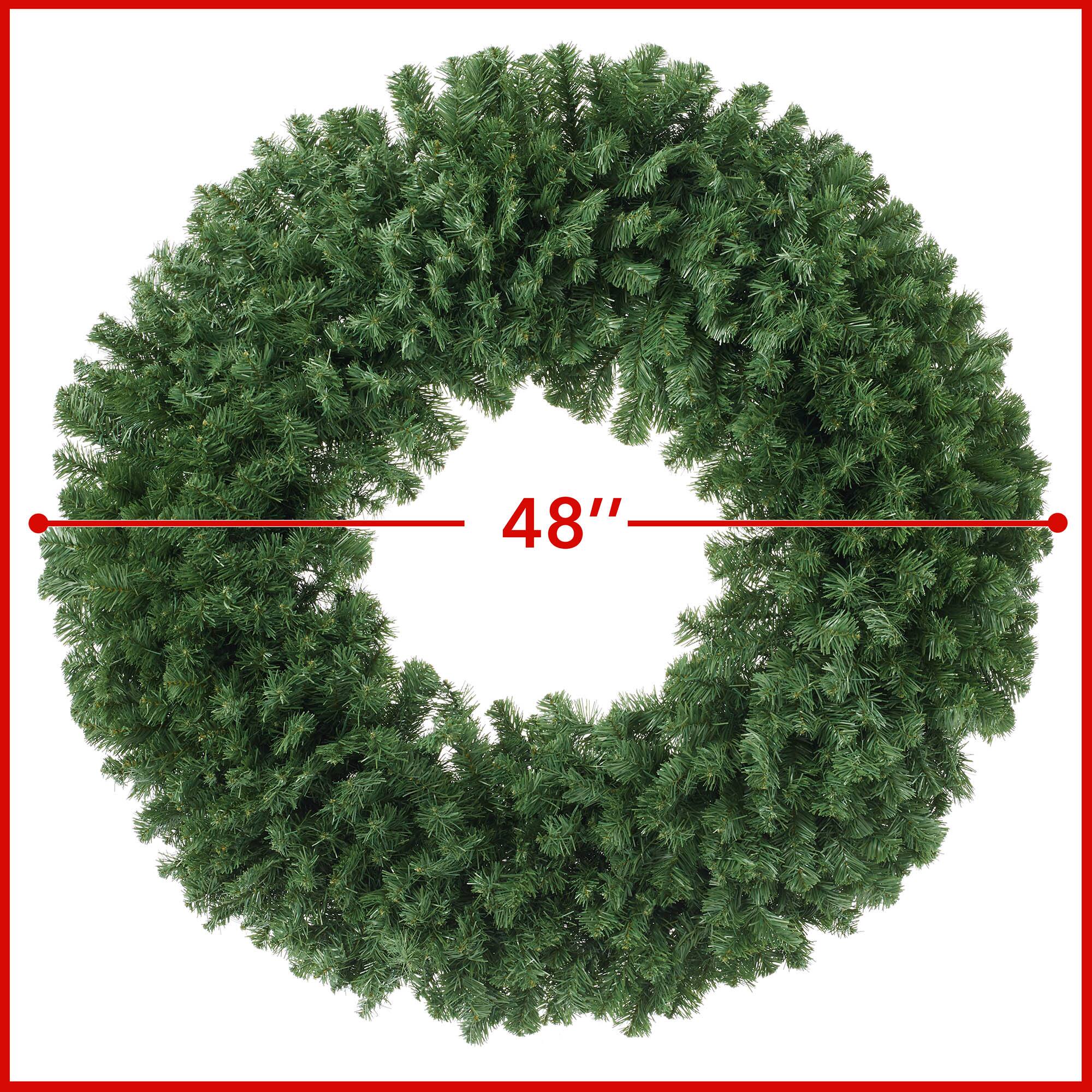 Alt View 4. Casafield - Green Fir Artificial Holiday Christmas Wreath Holiday Décor - Green.