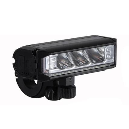 Front. Home Collection - Rechargeable Bicycle LED Front Light - 1pcs - Black.