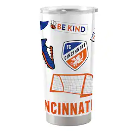 Logo Brands - FC Cincinnati 20oz. Stainless Steel Tumbler - White