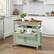 Alt View 6. Best Choice Products - Best Choice Products 36in Large Rolling Kitchen Island Cart, 2-Door Cabinet, Outlet, Hooks, & Wheels - Pistachio Green - Pistachio Green.