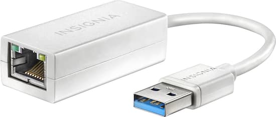 Insignia Usb 3 0 To Gigabit Ethernet Adapter White Ns Pu Best Buy