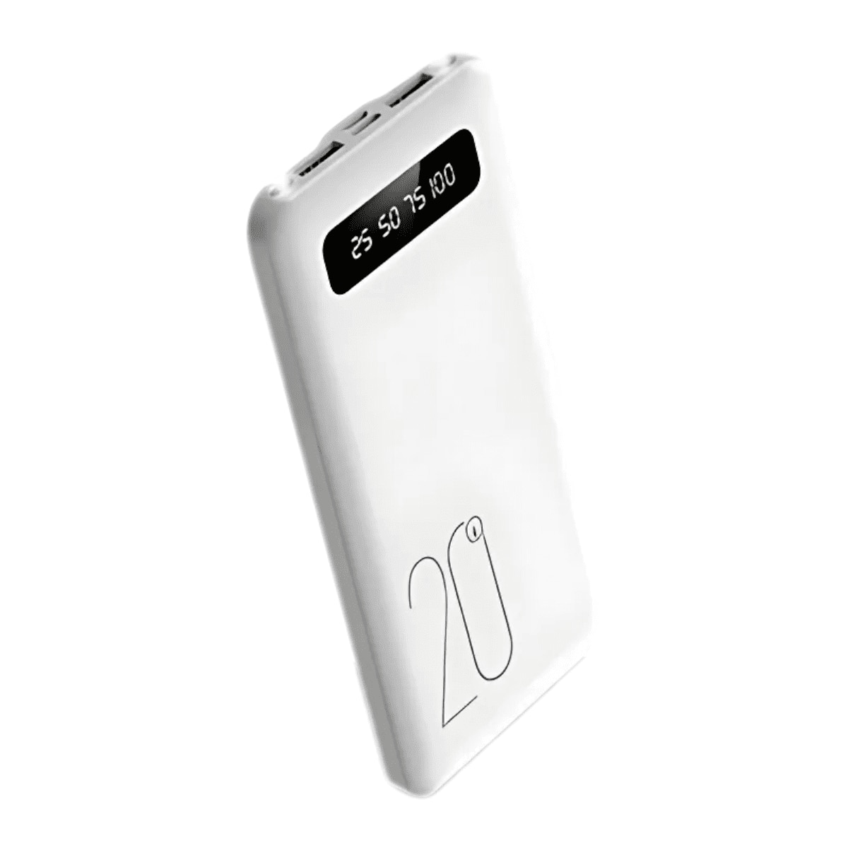 Entronix - 20000mAh Power Bank - Fast Charging for iPhone 15, Android, and more - White
