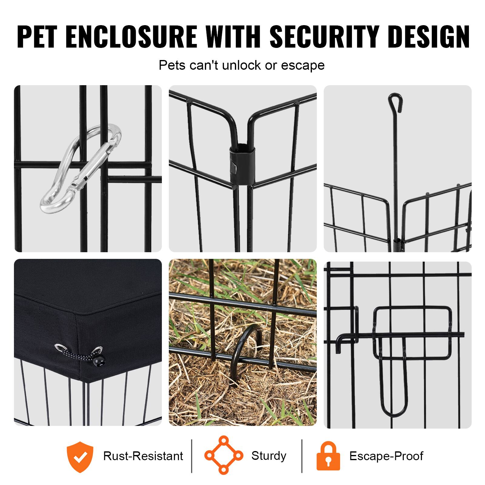 PET ENCLOSURE WITH SECURITY DESIGN

Pets can't unlock or escape

Rust-Resistant
Sturdy
Escape-Proof
