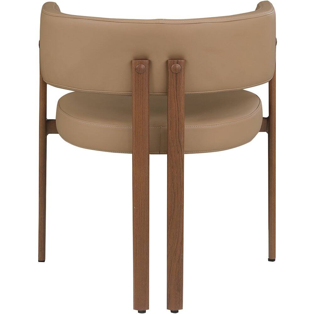 Alt View 1. Meridian Furniture - Gideon Tan Vegan Leather Dining Chair, Set of 2 - Brown.