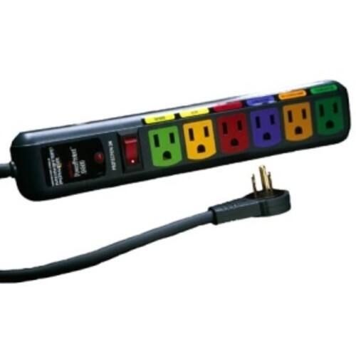 Front Standard. Monster - PowerProtect 6 Outlets Surge Suppressor.