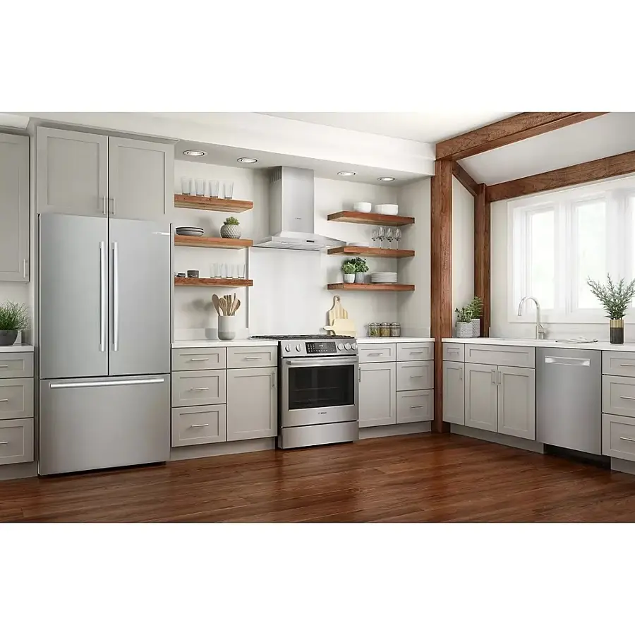 Alt View 15. Bosch - 500 Series 30" Externally Vented Range Hood - Stainless steel.