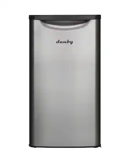 Danby - 3.3 cu. ft. Contemporary Classic Compact Fridge - Stainless Steel Look