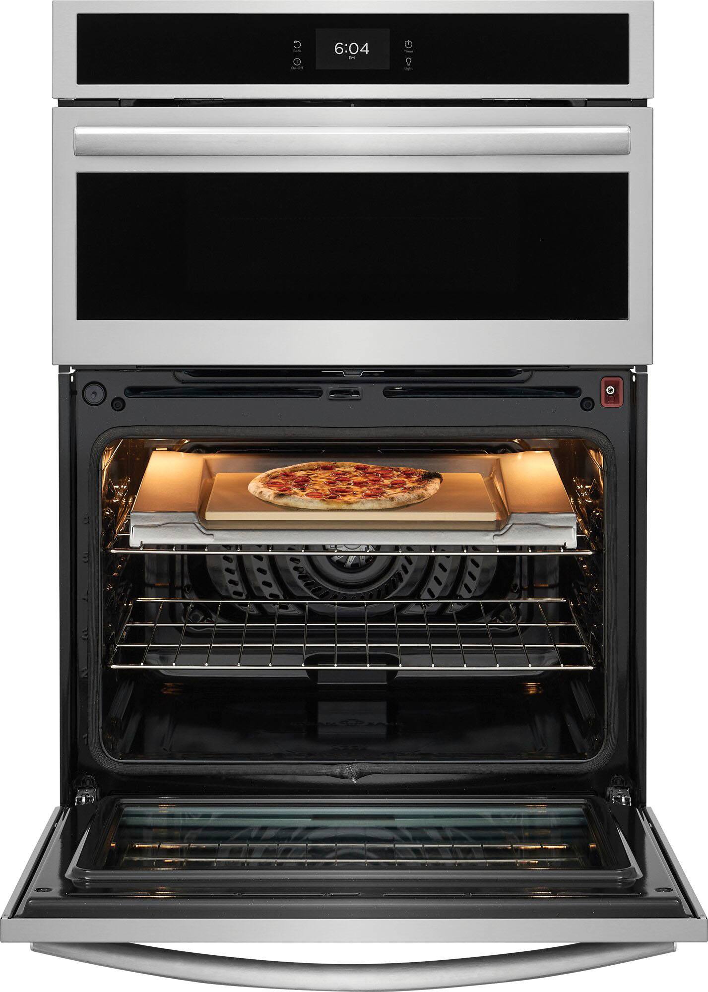 Alt View 8. Frigidaire - Gallery 30" Built In Electric Total Convection Combination Wall Oven with Microwave and Stone-Baked Pizza - Smudge-Proof Stainless Steel.