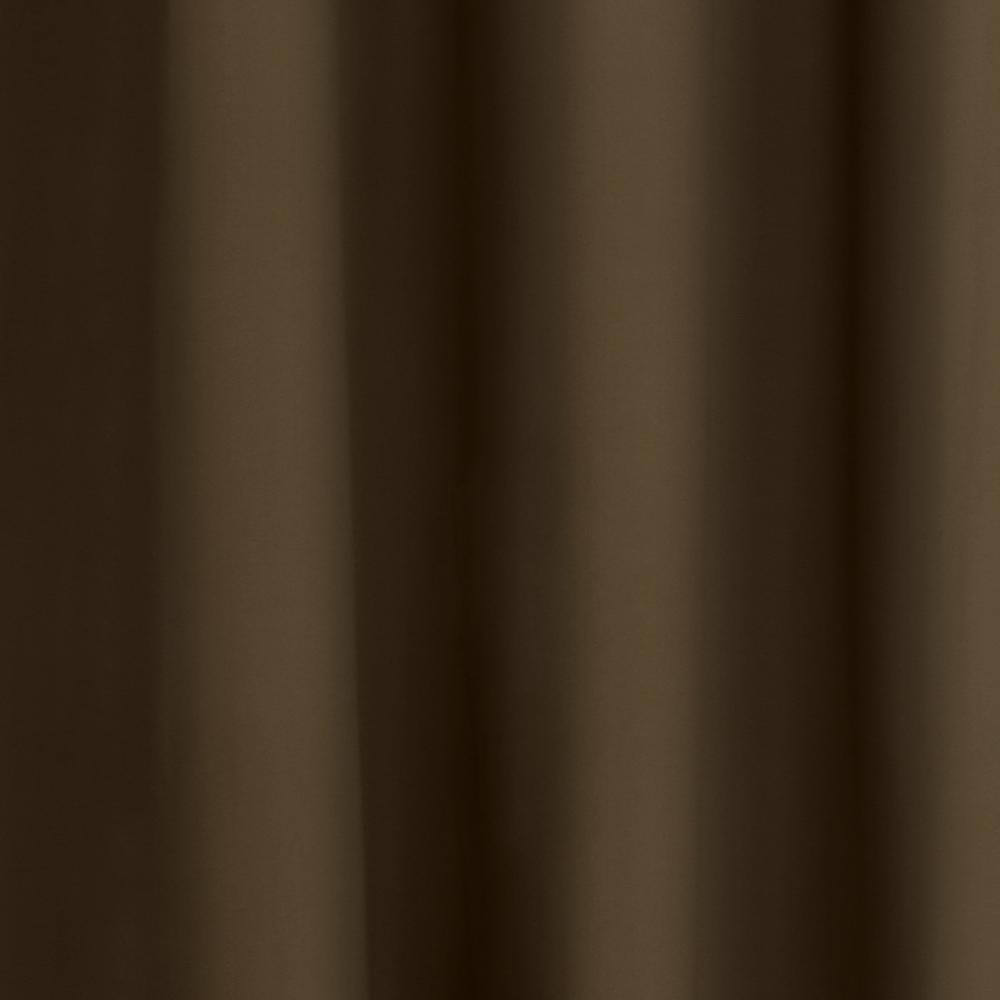 Left. Commonwealth Home Fashions - Thermalogic Prelude Room Darkening Providing Daytime and Nighttime Privacy Grommet Curtain Panel 40" x 84" Brown - Brown.